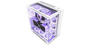 NZXT skříň H9 Elite dvoukomorová ATX / 3xRGB 120 mm / 1x 120mm fan / prosklená / RGB&fan controler / bílá