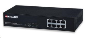 Intellinet 8-Port 10/100 PoE+ Switch, 66W PoE budget