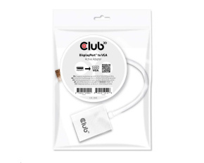 Club3D Adaptér aktivní DisplayPort na VGA (M/F), 25cm