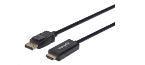 MANHATTAN Kabel DisplayPort na HDMI, 1m, černý