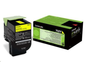 LEXMARK Yellow toner 702Y pro CS310/410/510 z programu Lexmark Return (1 000 stran)