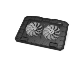 PORT chladící stojan na notebook COOLER PRO, 2x USB, černá