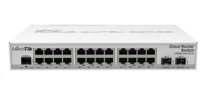 MikroTik Cloud Router Switch CRS326-24G-2S+IN, 800MHz CPU, 512MB RAM, 24xLAN, 2x SFP+, vč. L5 licence