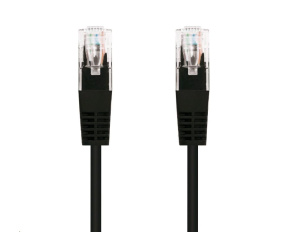 C-TECH kabel patchcord Cat5e, UTP, černý, 5m