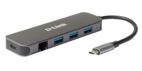 D-Link DUB-2334 USB-C Hub with Gigabit Ethernet and 3x USB3.0