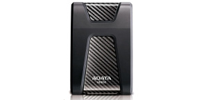 ADATA Externí HDD 2TB 2,5" USB 3.1 DashDrive Durable HD650, černý (gumový, nárazu odolný)