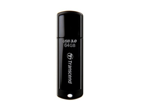 TRANSCEND Flash Disk 64GB JetFlash®700, USB 3.0 (R:80/W:25 MB/s) černá