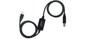 PREMIUMCORD USB 2.0 repeater a propojovací kabel A/M-B/M 15m