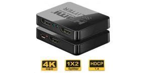 PREMIUMCORD HDMI splitter 1-2 porty, s napájením z USB, 4K, FULL HD, 3D