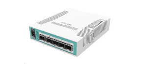 MikroTik Cloud Router Switch CRS106-1C-5S, 400MHz CPU, 128MB RAM,1xGLAN/SFP, 5xSFP slot, vč. L5 licence