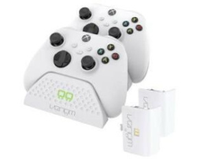 VENOM VS2871 Xbox Series S/X & One White Twin Docking Station + 2 batteries