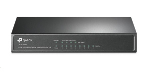 TP-Link switch TL-SF1008P (8x100Mb/s, 4xPoE+, 66W, fanless)