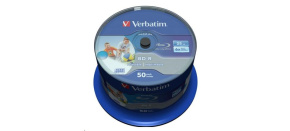 VERBATIM BD-R SL Datalife HTL (50-pack)Blu-Ray/Spindle/6x/25GB Wide Printable