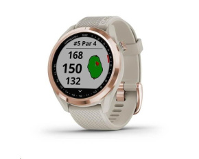 Garmin golfové hodinky Approach S42 Rose Gold/Light Sand Silicone