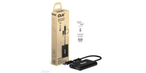 Club3D adaptér USB Gen1 Type-C/-A to Dual HDMI (4K/30Hz) / VGA (1080/60Hz)