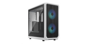 FRACTAL DESIGN skříň Focus 2 RGB White TG Clear Tint, 2x USB 3.0, bez zdroje, mATX