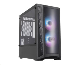 Cooler Master case MasterBox MB320L, aRGB, mATX, Mid Tower, černá, bez zdroje, ARGB ovladač