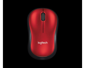 Logitech Wireless Mouse M185, red