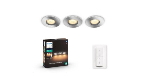 PHILIPS Adore Zapuštěné bodové svítidlo, Hue White ambiance, 230V,set 3x5W GU10, Chrom (3417611P6)