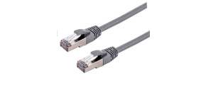 C-TECH kabel patchcord Cat6a, S/FTP, šedý, 1m
