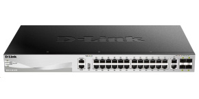 D-Link DGS-3130-30TS/E L3 Stackable Managed Gigabit Switch, 24x gigabit, 2x 10GBASE-T, 4x SFP+