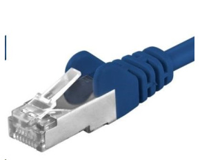 PREMIUMCORD Patch kabel CAT6a S-FTP, RJ45-RJ45, AWG 26/7 3m modrá