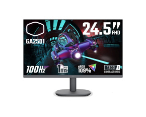 Cooler Master LCD - 24.5", 1920x1080, 100Hz, 1300:1, 250cd/m2, 1ms, 1xHDMI, 1xVGA, IPS