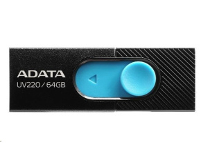 ADATA Flash Disk 64GB UV220, USB 2.0 Dash Drive, černá/modrá