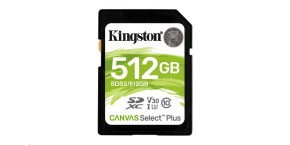 Kingston SDXC karta 512GB Canvas Select Plus (SDC) 100R 85W Class 10 UHS-I