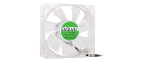 EVOLVEO 14L1RD ventilátor 140mm, 4 LED červený, 3pin