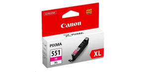 Canon CARTRIDGE CLI-551M XL purpurová pro Pixma iP, Pixma iX, Pixma MG a Pixma MX 6850, 725x, 925, 8750 (680 str.)