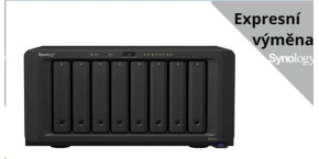 Synology DS1821+ DiskStation (4C/Ryzen V1500B/2,2GHz/4GBRAM/8xSATA/2xM.2/4xUSB3.2/2xeSATA/4xGbE/1xPCIe)