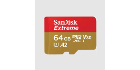 SanDisk micro SDXC karta 64GB Extreme (170 MB/s Class 10, UHS-I U3 V30) + adaptér