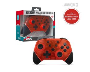 Hyperkin Armor3 NuChamp Wireless Game Controller For Nintendo Switch®/Nintendo Switch® Lite (Ruby Red)