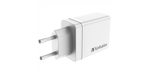 VERBATIM Univerzální adaptér CHR-30EU2, 30W, 1x USB-C, 3x USB bílá