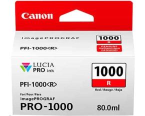 Canon CARTRIDGE PFI-1000R červená pro ImagePROGRAF PRO-1000 (935 str.)