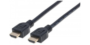 MANHATTAN kabel In-wall CL3 High Speed HDMI s Ethernetem, HEC, ARC, 3D, 4K, stíněný, 5m, Black