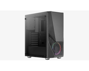 AEROCOOL skříň Zauron Saturn FRGB ML G, Mid tower, 2x USB 3.0, 2x audio, 1x 120mm FRGB Fan, bez zdroje