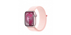 APPLE Watch Series 9 GPS 41mm Pink Aluminium Case with Light Pink Sport Loop