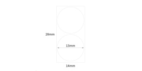 Niimbot štítky R 14x28mm 220ks WhiteRound B pro D11 a D110