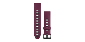 Řemínky QuickFit® 20 Watch Bands, Merlot/Graphite Silicone