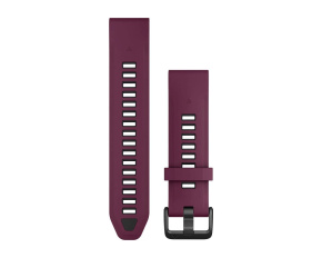 Řemínky QuickFit® 20 Watch Bands, Merlot/Graphite Silicone