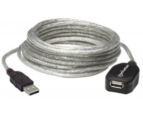 MANHATTAN Kabel USB 2.0 A-A aktivní prodlužovací 5m, Daisy-Chainable