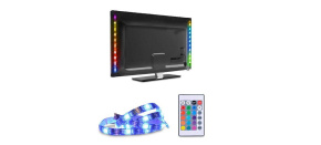 Solight LED RGB pásek pro TV, 2x 50cm, USB, vypínač, dálkový ovladač
