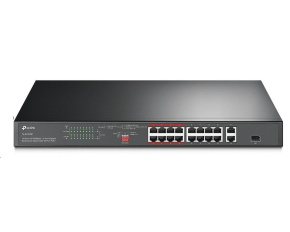 TP-Link CCTV switch TL-SL1218P (16x100Mb/s, 1xGbE uplink, 1xGbE/1xSFP combo uplink, 16xPoE+, 150W)