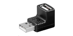 PremiumCord USB redukce A-A, Male/Female 90°