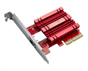 ASUS XG-C100C v2 Síťový adaptér 10GBase-T PCIe se zpětnou kompatibilitou 5/2,5/1G a 100Mb/s; RJ45 port a integrovaný QoS