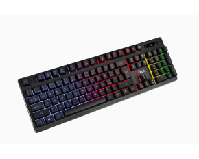 C-TECH klávesnice herní polomechanická Iris (GKB-08), casual gaming, CZ/SK, duhové podsvícení, USB