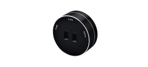 Viking zásuvkový modul A50, 2x USB-A, černá