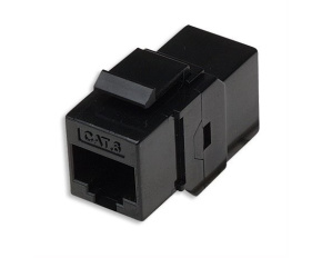 Keystone spojka Cat6, UTP, RJ45/RJ45, černý